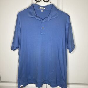 Mens‎ Peter Millar Cotton Polo Shirt Large Blue